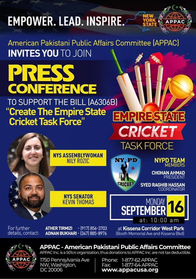 Press Conference to Support Cricket Task Force
